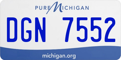 MI license plate DGN7552