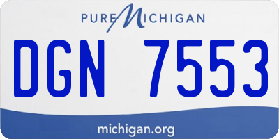 MI license plate DGN7553