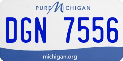 MI license plate DGN7556