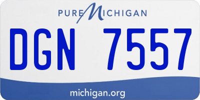 MI license plate DGN7557