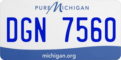 MI license plate DGN7560