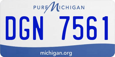 MI license plate DGN7561