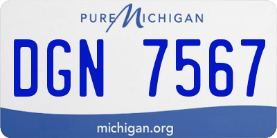 MI license plate DGN7567