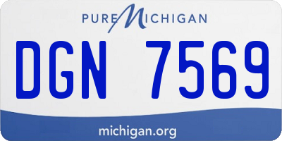 MI license plate DGN7569