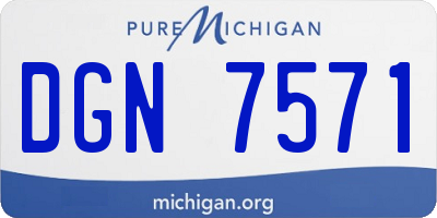 MI license plate DGN7571