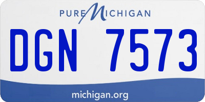 MI license plate DGN7573
