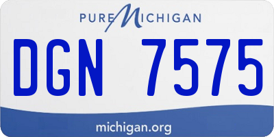 MI license plate DGN7575