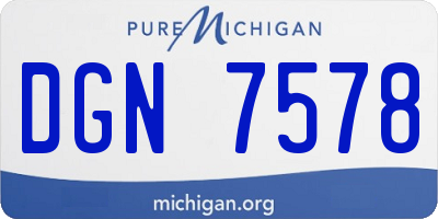 MI license plate DGN7578