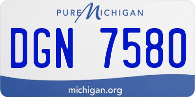 MI license plate DGN7580
