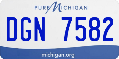 MI license plate DGN7582