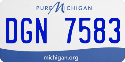 MI license plate DGN7583