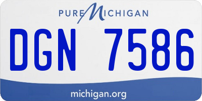 MI license plate DGN7586