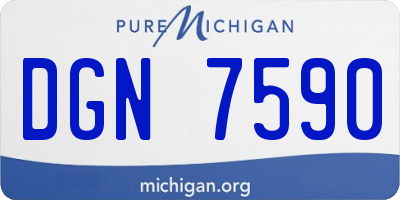 MI license plate DGN7590