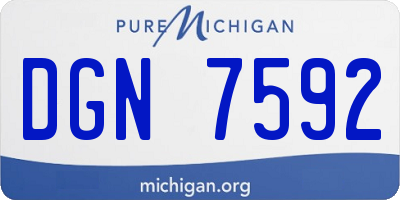 MI license plate DGN7592