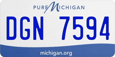 MI license plate DGN7594