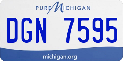 MI license plate DGN7595