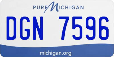 MI license plate DGN7596