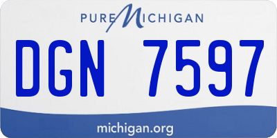 MI license plate DGN7597