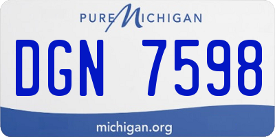 MI license plate DGN7598
