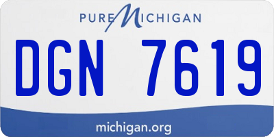 MI license plate DGN7619
