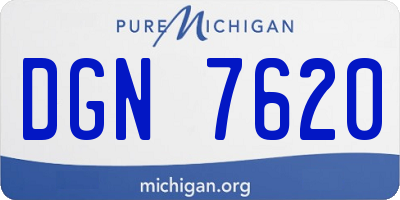 MI license plate DGN7620