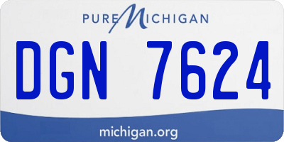 MI license plate DGN7624