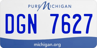 MI license plate DGN7627