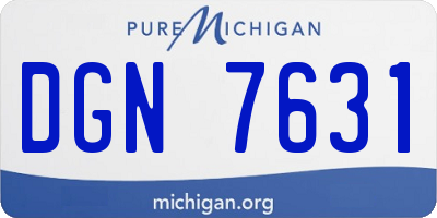 MI license plate DGN7631