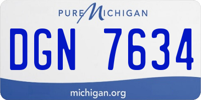 MI license plate DGN7634