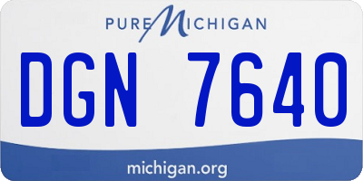 MI license plate DGN7640