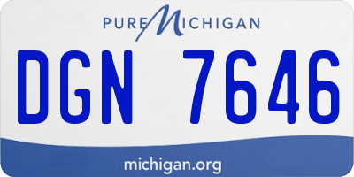 MI license plate DGN7646