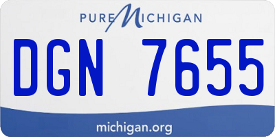 MI license plate DGN7655