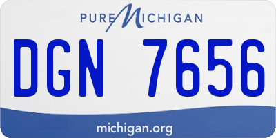 MI license plate DGN7656