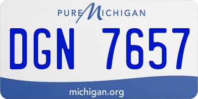 MI license plate DGN7657