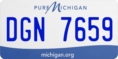MI license plate DGN7659