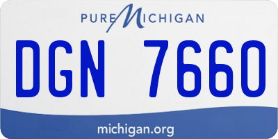MI license plate DGN7660