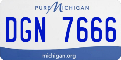 MI license plate DGN7666