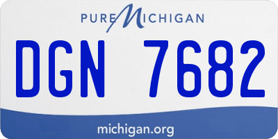 MI license plate DGN7682