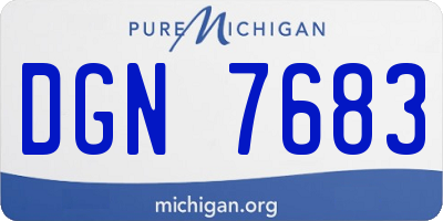 MI license plate DGN7683