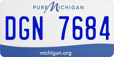 MI license plate DGN7684