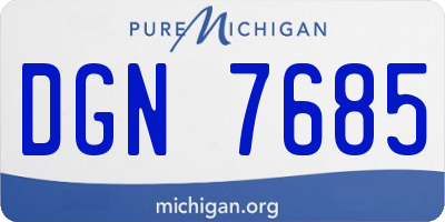MI license plate DGN7685