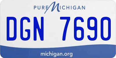 MI license plate DGN7690