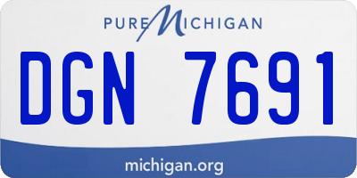 MI license plate DGN7691