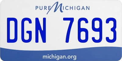 MI license plate DGN7693