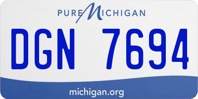 MI license plate DGN7694