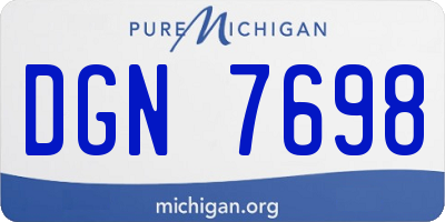 MI license plate DGN7698