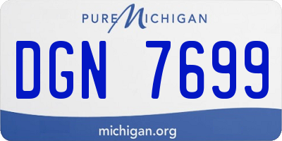 MI license plate DGN7699