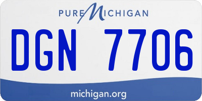 MI license plate DGN7706