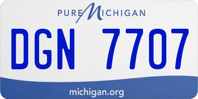 MI license plate DGN7707