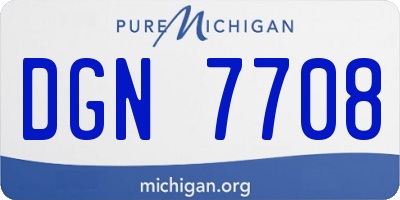 MI license plate DGN7708